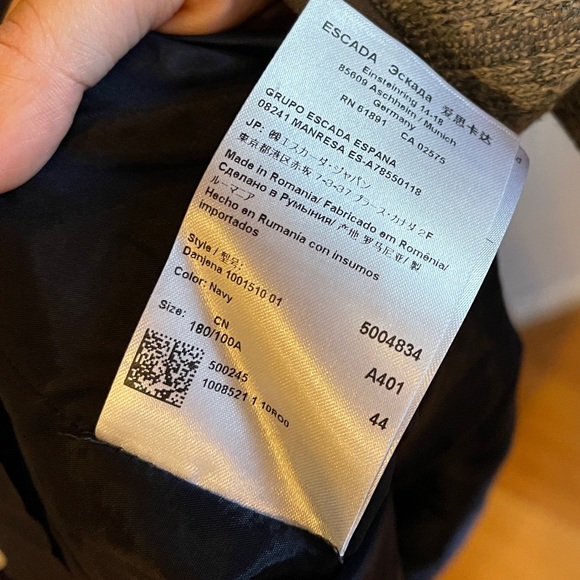 Escada Silk Navy Polka Dress - Picture 5 of 7